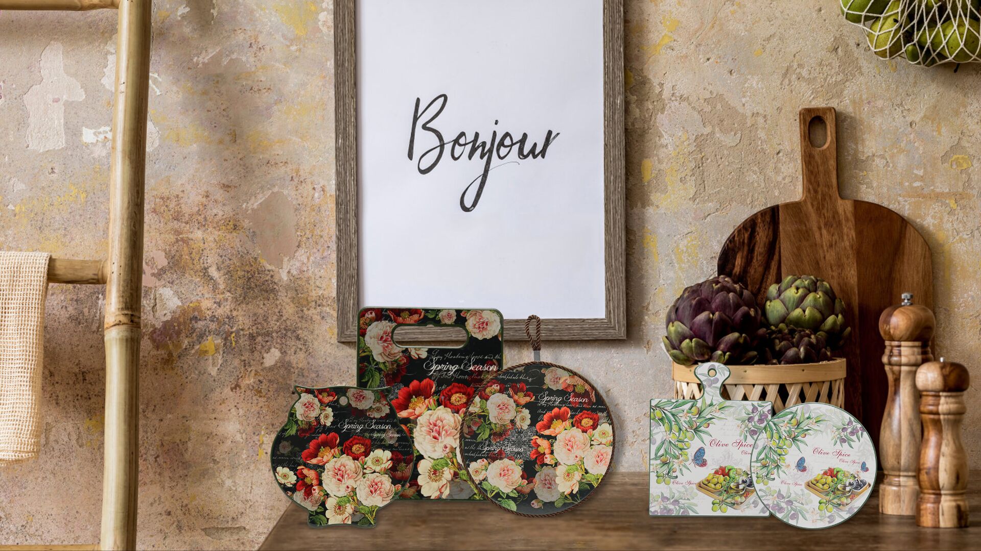 Christmas ceramic coasters set