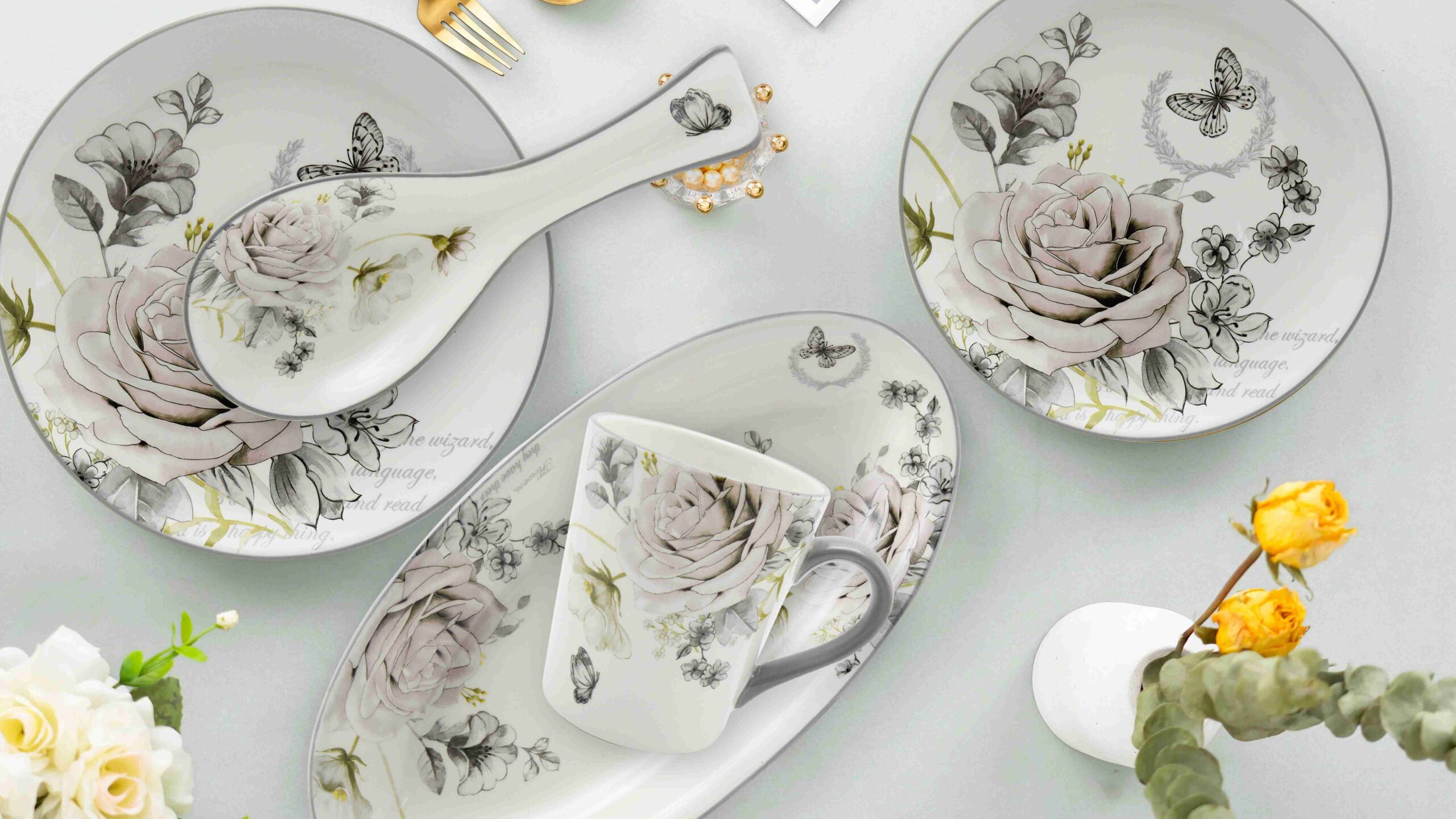 New bone China dinnerware set 5 pcs 